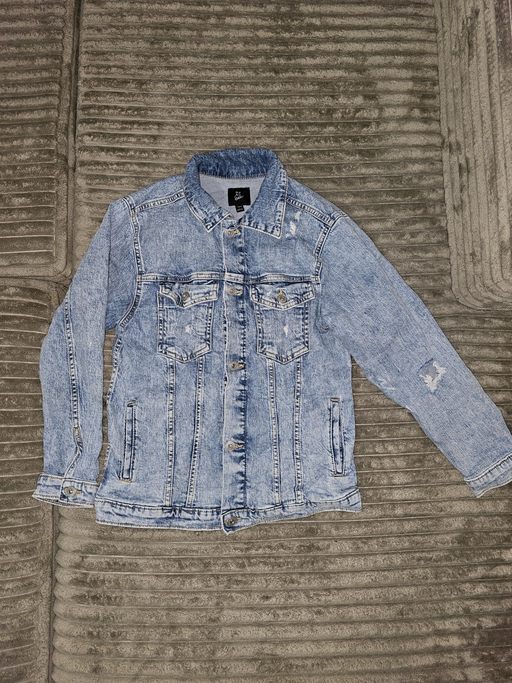 Art Class Kids Light Wash Denim Jacket - Classic Button Front - KD20